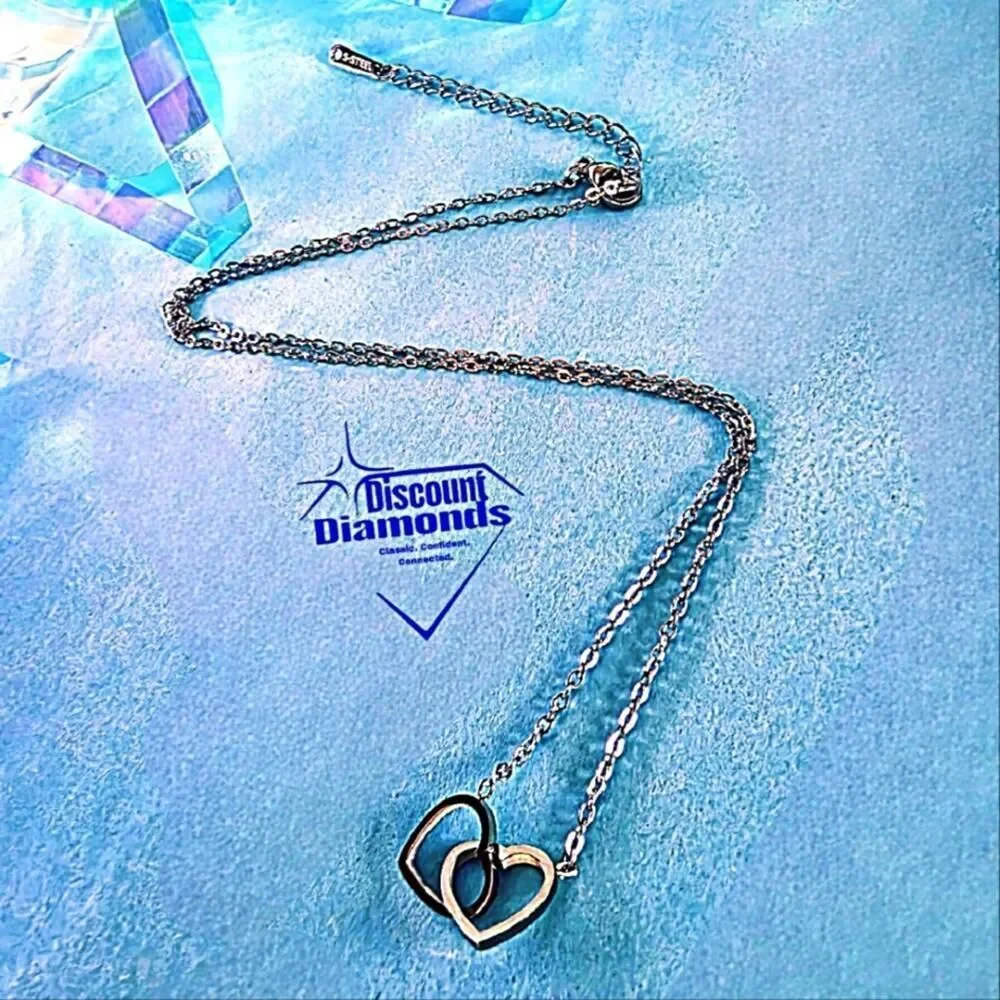 Stainless Steel Double Heart Necklace